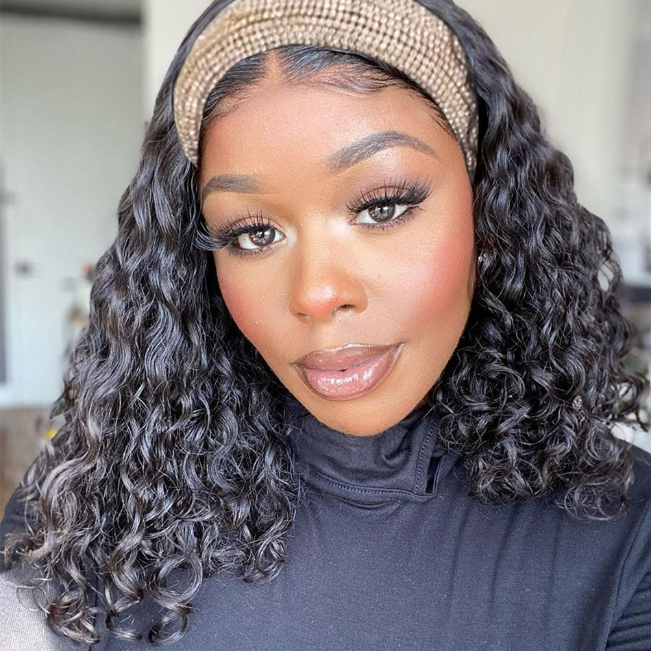 Dola Hair Curly Headband Bob Wig Brazilian Human Hair